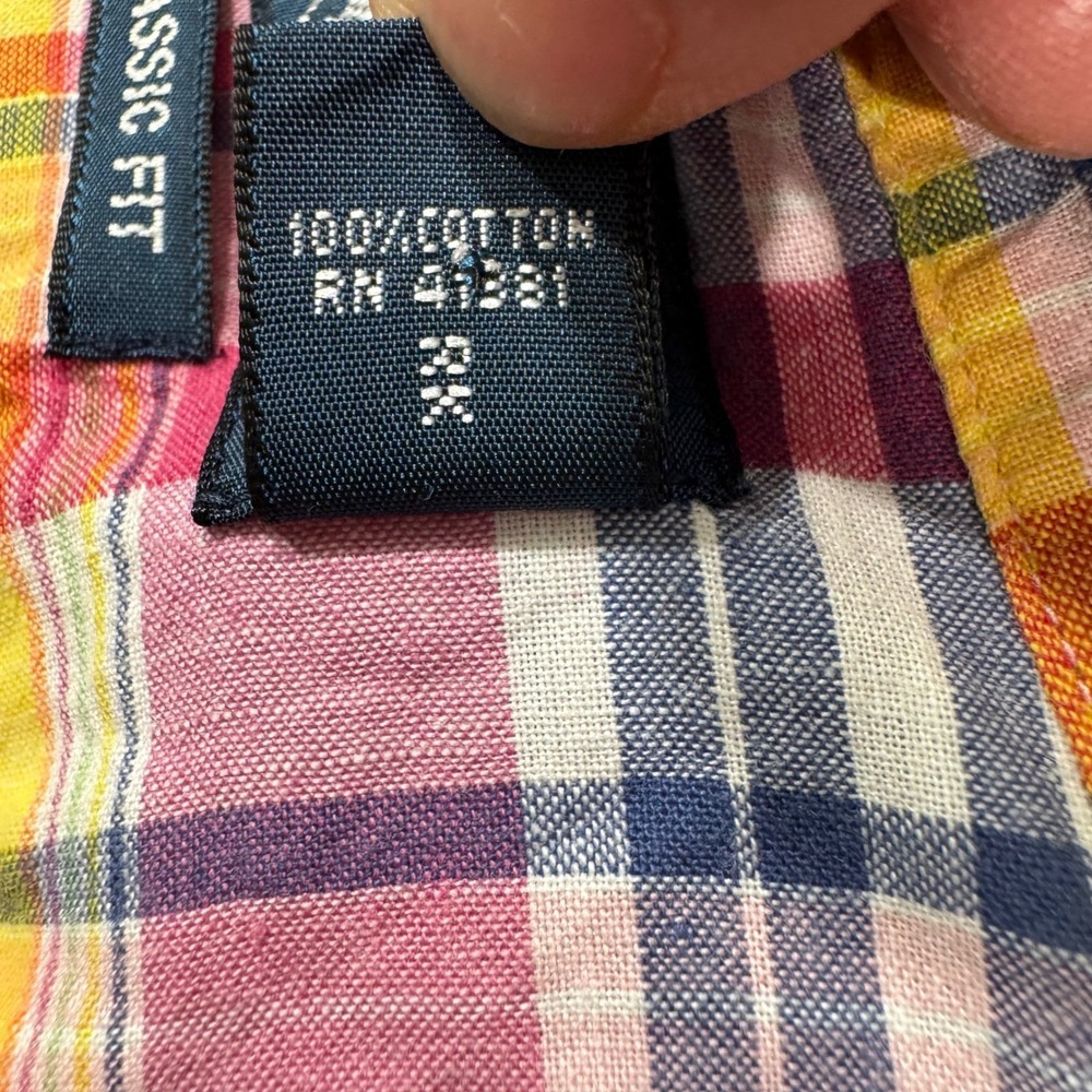 Ralph Lauren Button Down Shirt Men XXL Multicolor Plaid Classic Fit Short Sleeve - Picture 5 of 10